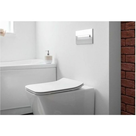 Унитаз приставной безободковый Aquanet Rimless Tavr-F BL-103N-FST 203348 с тонкой крышкой микролифт - фото 9