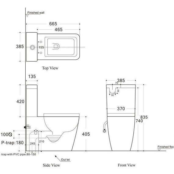 Унитаз-компакт безободковый Aquanet Rimless Tavr-C1 BL-103N-TPT 203346 с тонкой крышкой микролифт - фото 8