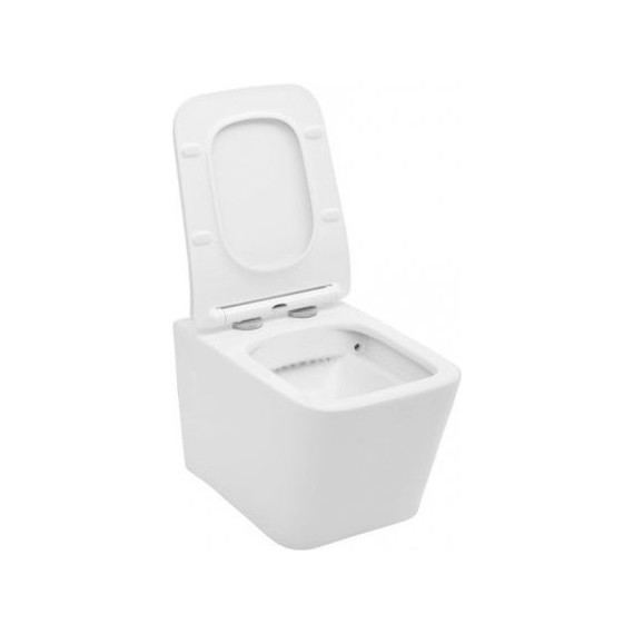 Унитаз подвесной Aquanet Rimless Tavr-W BL-103N-WHT 211920 с тонкой крышкой микролифт, Цвет производителя: белый - фото 4