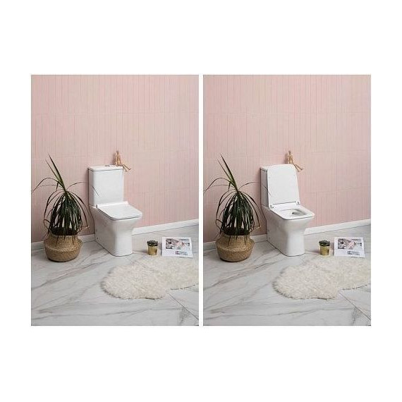 Унитаз-компакт безободковый Aquanet Rimless Cube-C CL-12248B 210759 с тонкой крышкой микролифт - фото 6