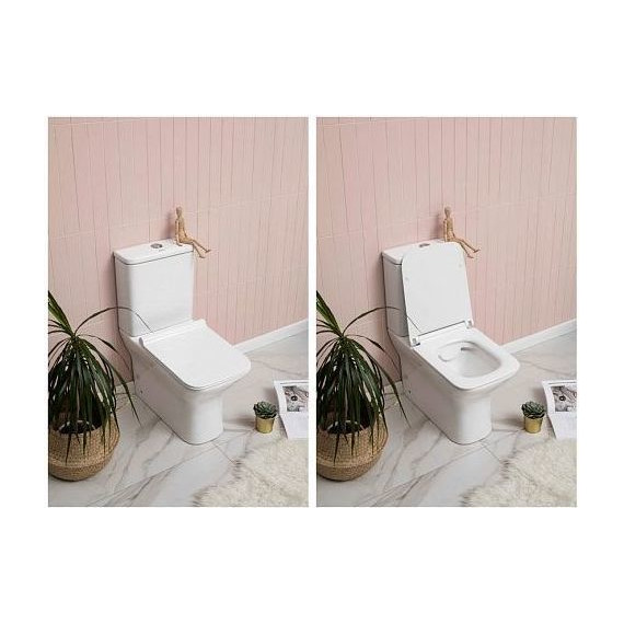 Унитаз-компакт безободковый Aquanet Rimless Cube-C CL-12248B 210759 с тонкой крышкой микролифт - фото 7