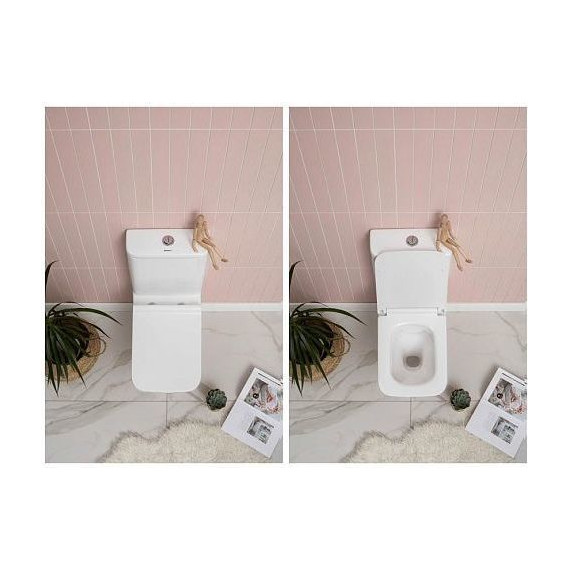 Унитаз-компакт безободковый Aquanet Rimless Cube-C CL-12248B 210759 с тонкой крышкой микролифт - фото 8