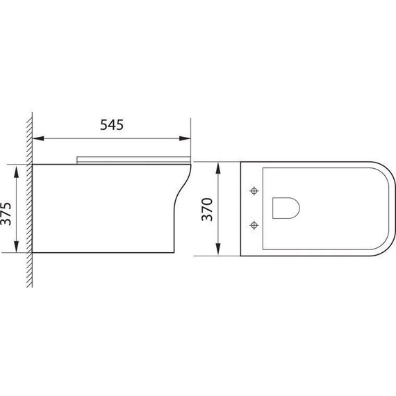 Унитаз подвесной Aquanet Rimless Cube-W CL-12248D 210761 с тонкой крышкой микролифт - фото 7