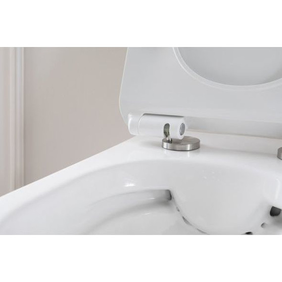 Унитаз подвесной Aquanet Rimless Roll-W CL-12249D 210766 с тонкой крышкой микролифт - фото 12