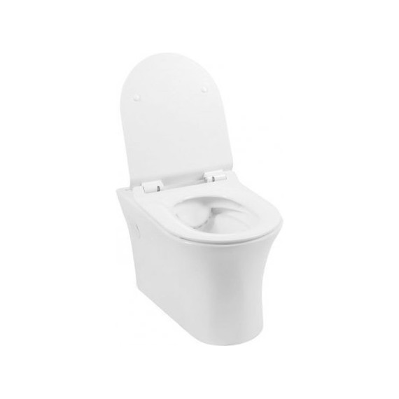 Унитаз подвесной Aquanet Rimless Roll-W CL-12249D 210766 с тонкой крышкой микролифт - фото 2