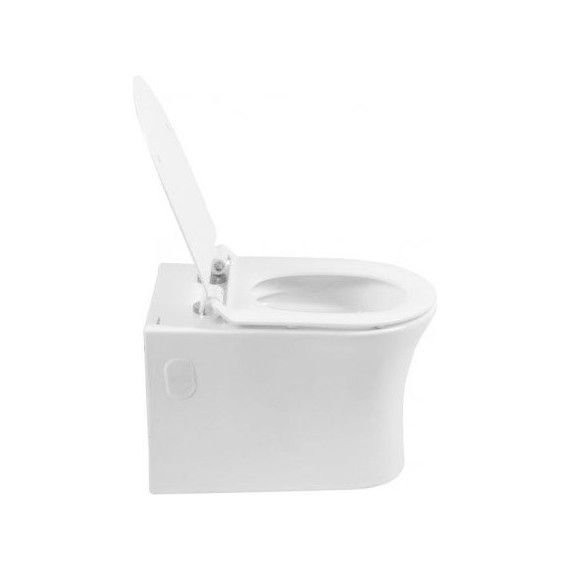 Унитаз подвесной Aquanet Rimless Roll-W CL-12249D 210766 с тонкой крышкой микролифт - фото 6