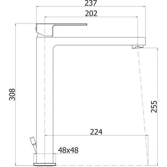 Смеситель для раковины высокий Cezares EFFECT-LSM1-A-01-W0 - фото 2