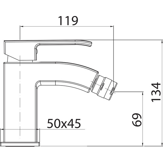 Смеситель для биде Cezares LIVELLO-BSM1-01-W0, Цвет производителя: хром - фото 2