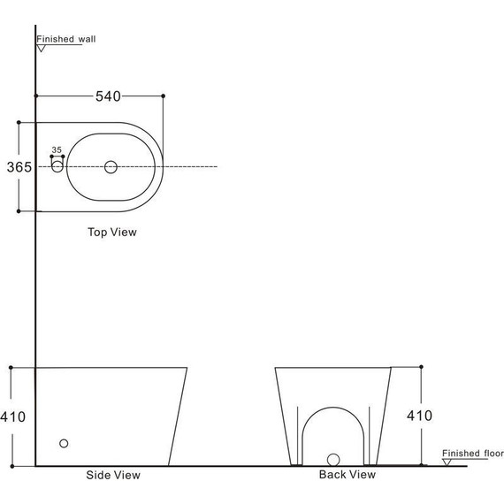 Биде напольное Aquanet Atago 2.0 B1 LX-1057A 243552 - фото 2