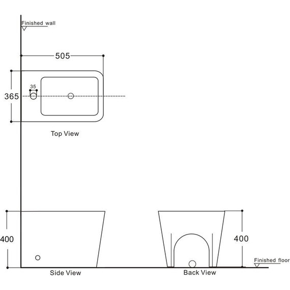 Биде напольное Aquanet Tavr 2.0 B1 LX-1062 243551 - фото 8