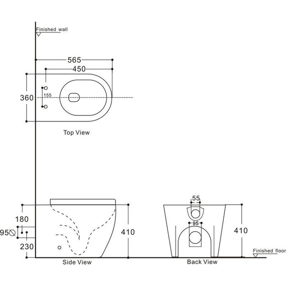Унитаз приставной безободковый Aquanet Rimless Cetus 2.0 F LX-1902 243540 с тонкой крышкой микролифт - фото 2