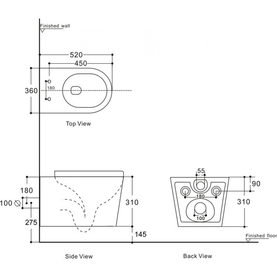 Унитаз подвесной Aquanet Rimless Atago 2.0 W LX-1905 243549 с тонкой крышкой микролифт - фото 2