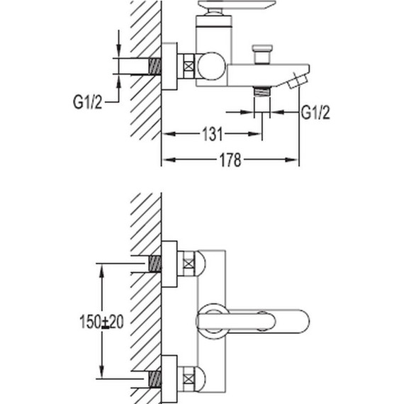 Смеситель для ванны Cezares SIESTA-F-VD-01 - фото 2