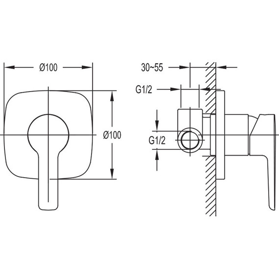 Смеситель для душа Cezares TESORO-F-DIM-01 - фото 2