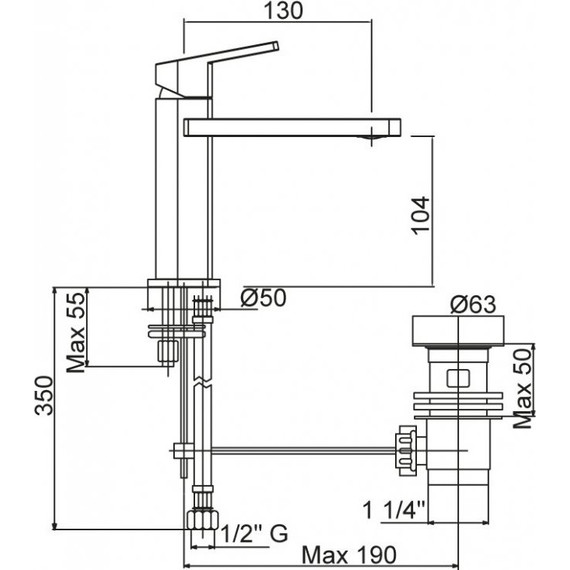 Смеситель для раковины Cezares TREND-LSM1-01-Cr - фото 2