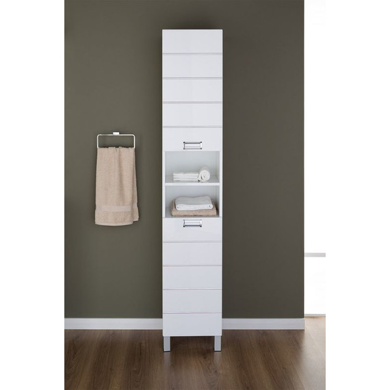 Пенал напольный Aquanet Доминика 35 см 170802, белый - фото 8