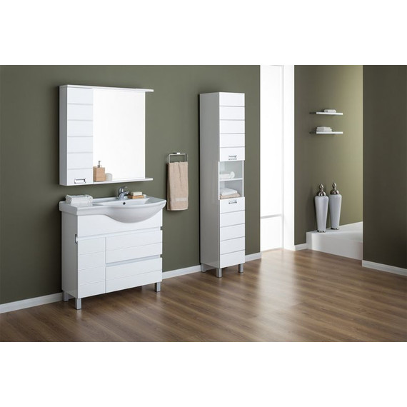 Пенал напольный Aquanet Доминика 35 см 170802, белый - фото 9