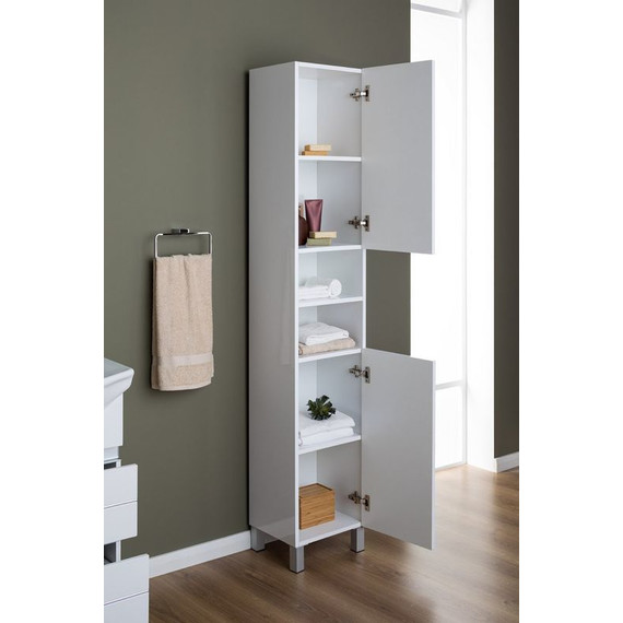 Пенал напольный Aquanet Доминика 35 см 170802, белый - фото 11