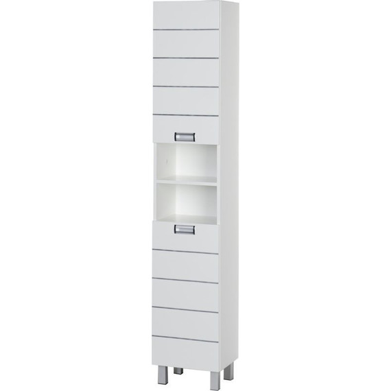 Пенал напольный Aquanet Доминика 35 см 170802, белый - фото 3