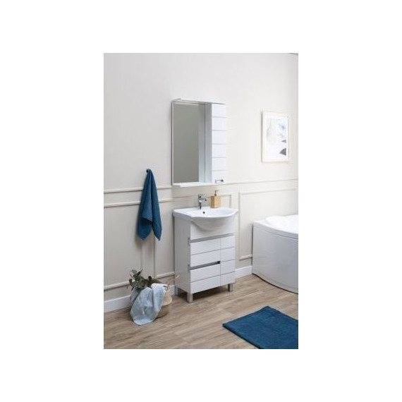 Зеркало-шкаф Aquanet Доминика 60 см 171918 LED, белый - фото 12