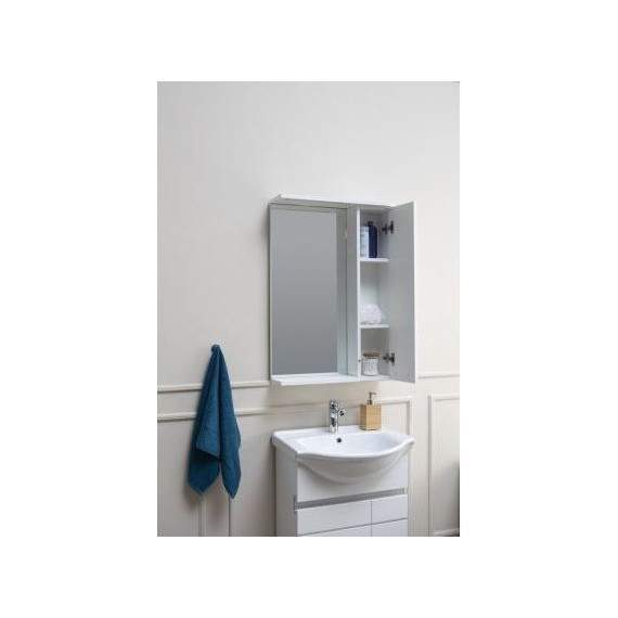 Зеркало-шкаф Aquanet Доминика 60 см 171918 LED, белый - фото 15