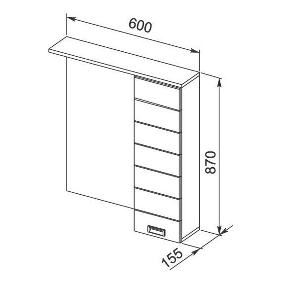 Зеркало-шкаф Aquanet Доминика 60 см 171918 LED, белый - фото 17