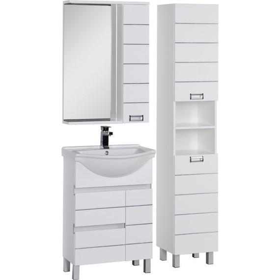 Зеркало-шкаф Aquanet Доминика 60 см 171918 LED, белый - фото 7