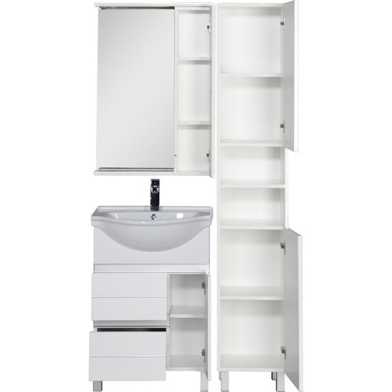 Зеркало-шкаф Aquanet Доминика 60 см 171918 LED, белый - фото 9