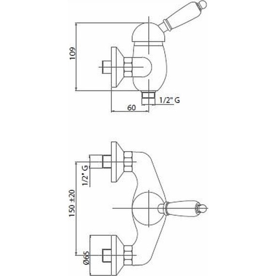Смеситель для душа Cezares GIUBILEO-DM-01, Цвет производителя: хром - фото 2