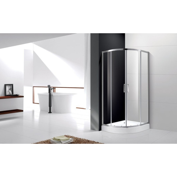 Душевое ограждение Cezares 90х90 см MOLVENO-R-2-90-C-Cr-IV, хром/прозрачное - фото 2