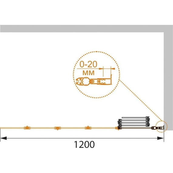Шторка для ванны Cezares 120 см PRATICO-V-5-120/140-C-Cr, хром/прозрачное - фото, картинка 6 Шторка для ванны Cezares 120 см PRATICO-V-5-120/140-C-Cr, хром/прозрачное - фото 6