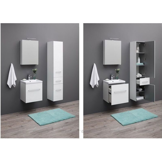 Зеркало-шкаф Aquanet Порто 50 см 195726, белый - фото 12