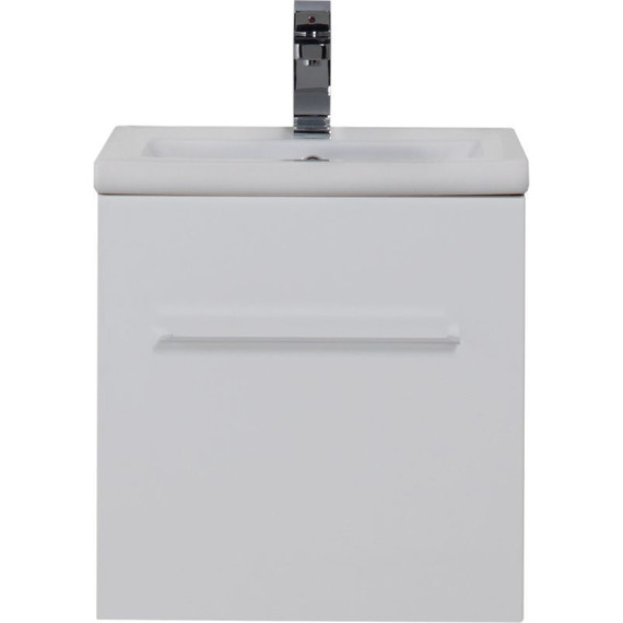 Тумба подвесная с раковиной Aquanet Порто 50 см 195729, белый - фото, картинка 4 Тумба подвесная с раковиной Aquanet Порто 50 см 195729, белый - фото 4