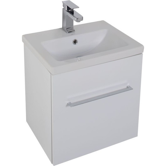 Тумба подвесная с раковиной Aquanet Порто 50 см 195729, белый - фото, картинка 7 Тумба подвесная с раковиной Aquanet Порто 50 см 195729, белый - фото 7