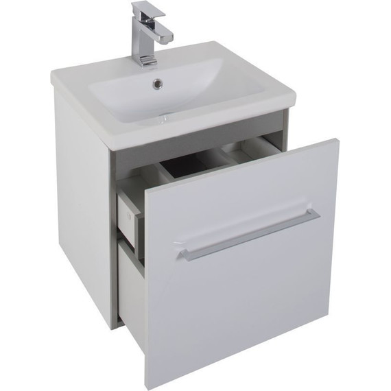 Тумба подвесная с раковиной Aquanet Порто 50 см 195729, белый - фото, картинка 8 Тумба подвесная с раковиной Aquanet Порто 50 см 195729, белый - фото 8