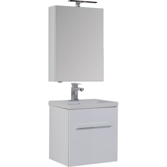 Тумба подвесная с раковиной Aquanet Порто 50 см 195729, белый - фото, картинка 9 Тумба подвесная с раковиной Aquanet Порто 50 см 195729, белый - фото 9