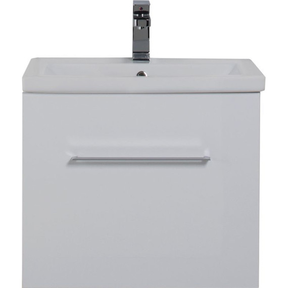 Тумба подвесная с раковиной Aquanet Порто 60 см 195730, белый - фото 5