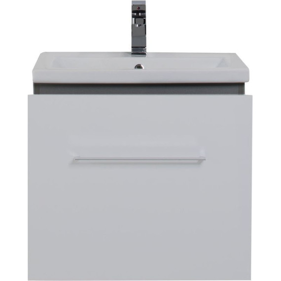 Тумба подвесная с раковиной Aquanet Порто 60 см 195730, белый - фото 6