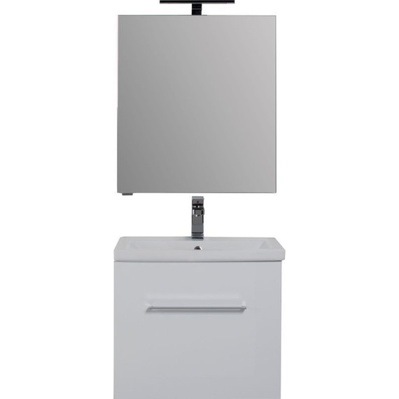 Тумба подвесная с раковиной Aquanet Порто 60 см 195730, белый - фото 11