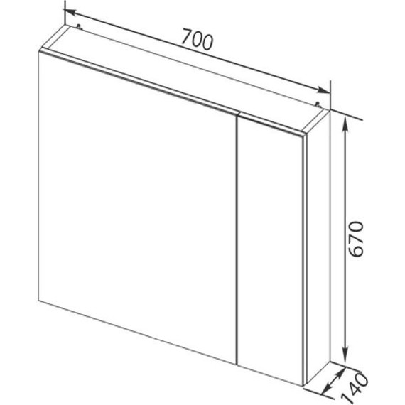 Зеркало-шкаф Aquanet Порто 70 см 241748, белый - фото 11