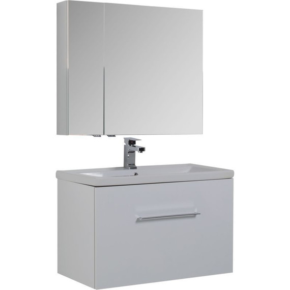 Зеркало-шкаф Aquanet Порто 80 см 195728, белый - фото 10