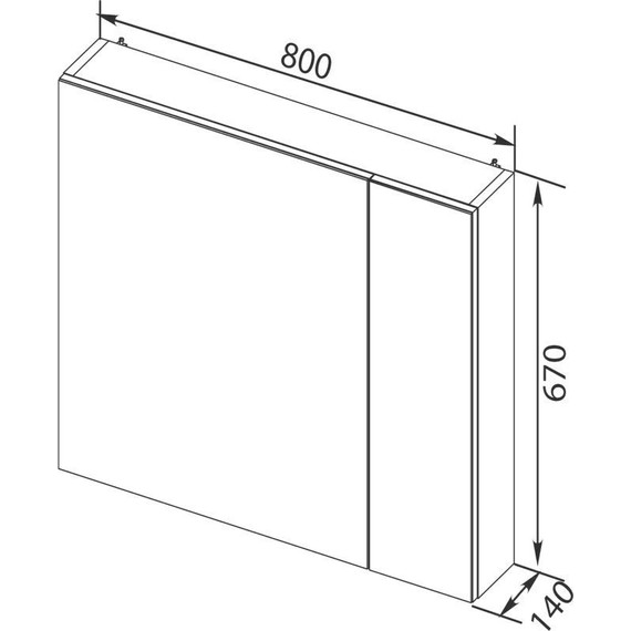 Зеркало-шкаф Aquanet Порто 80 см 195728, белый - фото 11