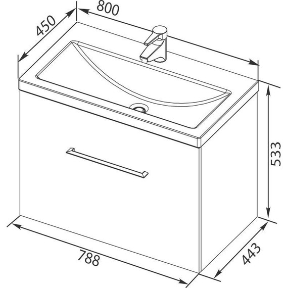 Тумба подвесная с раковиной Aquanet Порто 80 см 195731, белый - фото, картинка 12 Тумба подвесная с раковиной Aquanet Порто 80 см 195731, белый - фото 12