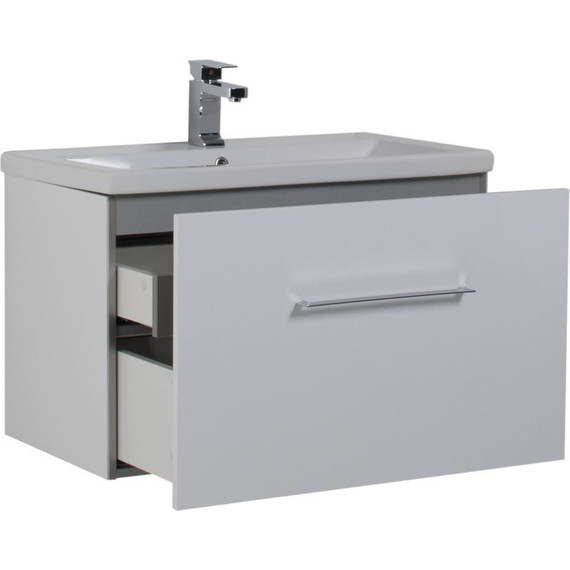 Тумба подвесная с раковиной Aquanet Порто 80 см 195731, белый - фото, картинка 7 Тумба подвесная с раковиной Aquanet Порто 80 см 195731, белый - фото 7