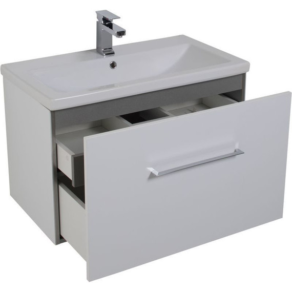 Тумба подвесная с раковиной Aquanet Порто 80 см 195731, белый - фото, картинка 8 Тумба подвесная с раковиной Aquanet Порто 80 см 195731, белый - фото 8