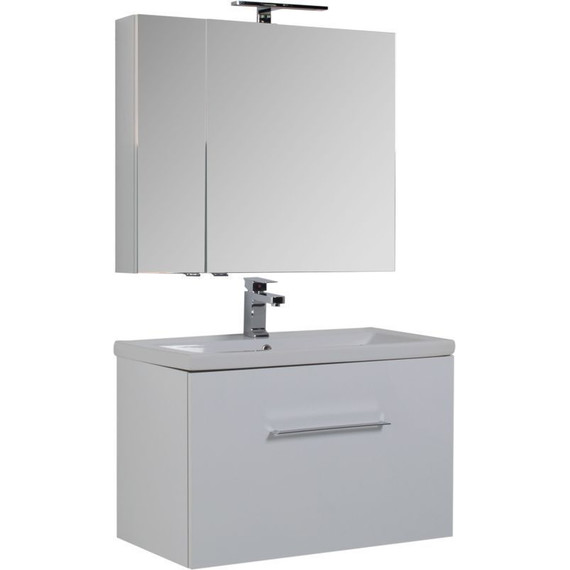 Тумба подвесная с раковиной Aquanet Порто 80 см 195731, белый - фото, картинка 9 Тумба подвесная с раковиной Aquanet Порто 80 см 195731, белый - фото 9