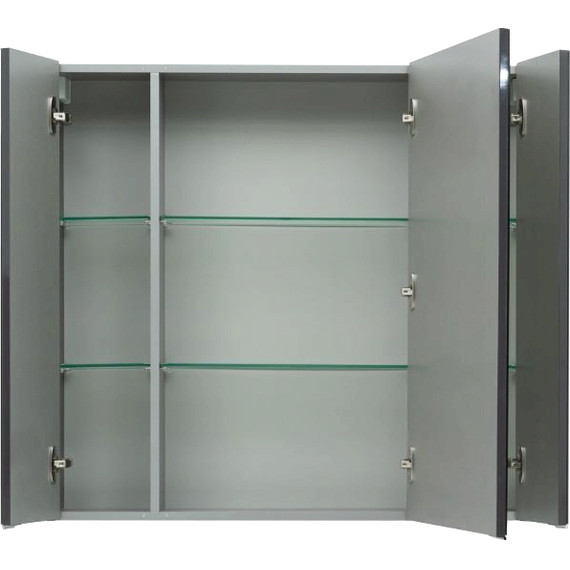 Зеркало-шкаф Aquanet Алвита 100 см 240113, серый антрацит - фото, картинка 4 Зеркало-шкаф Aquanet Алвита 100 см 240113, серый антрацит - фото 4