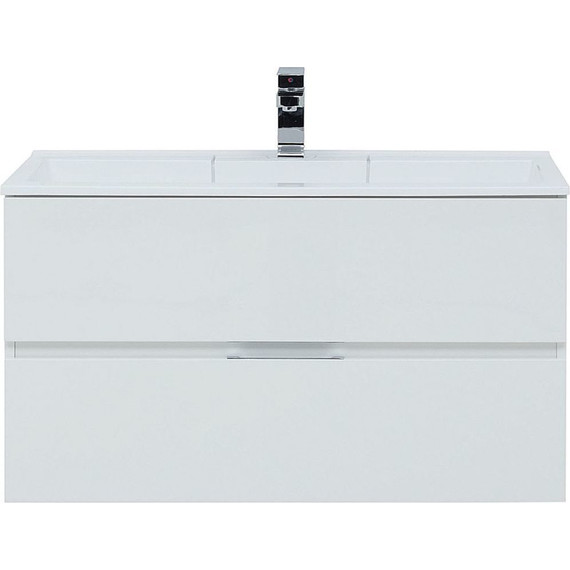 Тумба подвесная с раковиной Aquanet Алвита 100 см 235341, белый - фото 4