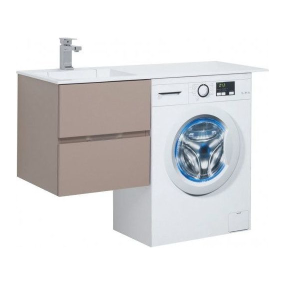 Тумба подвесная с раковиной-столешницей Aquanet Алвита 120 см 243661 L, капучино - фото, картинка 2 Тумба подвесная с раковиной-столешницей Aquanet Алвита 120 см 243661 L, капучино - фото 2