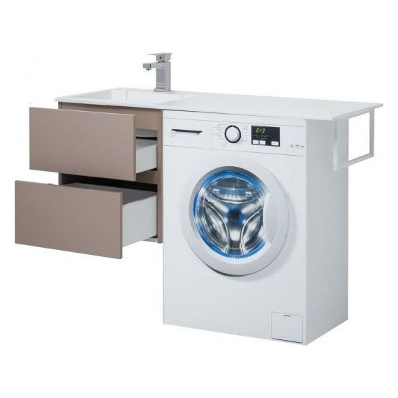 Тумба подвесная с раковиной-столешницей Aquanet Алвита 120 см 243661 L, капучино - фото, картинка 7 Тумба подвесная с раковиной-столешницей Aquanet Алвита 120 см 243661 L, капучино - фото 7